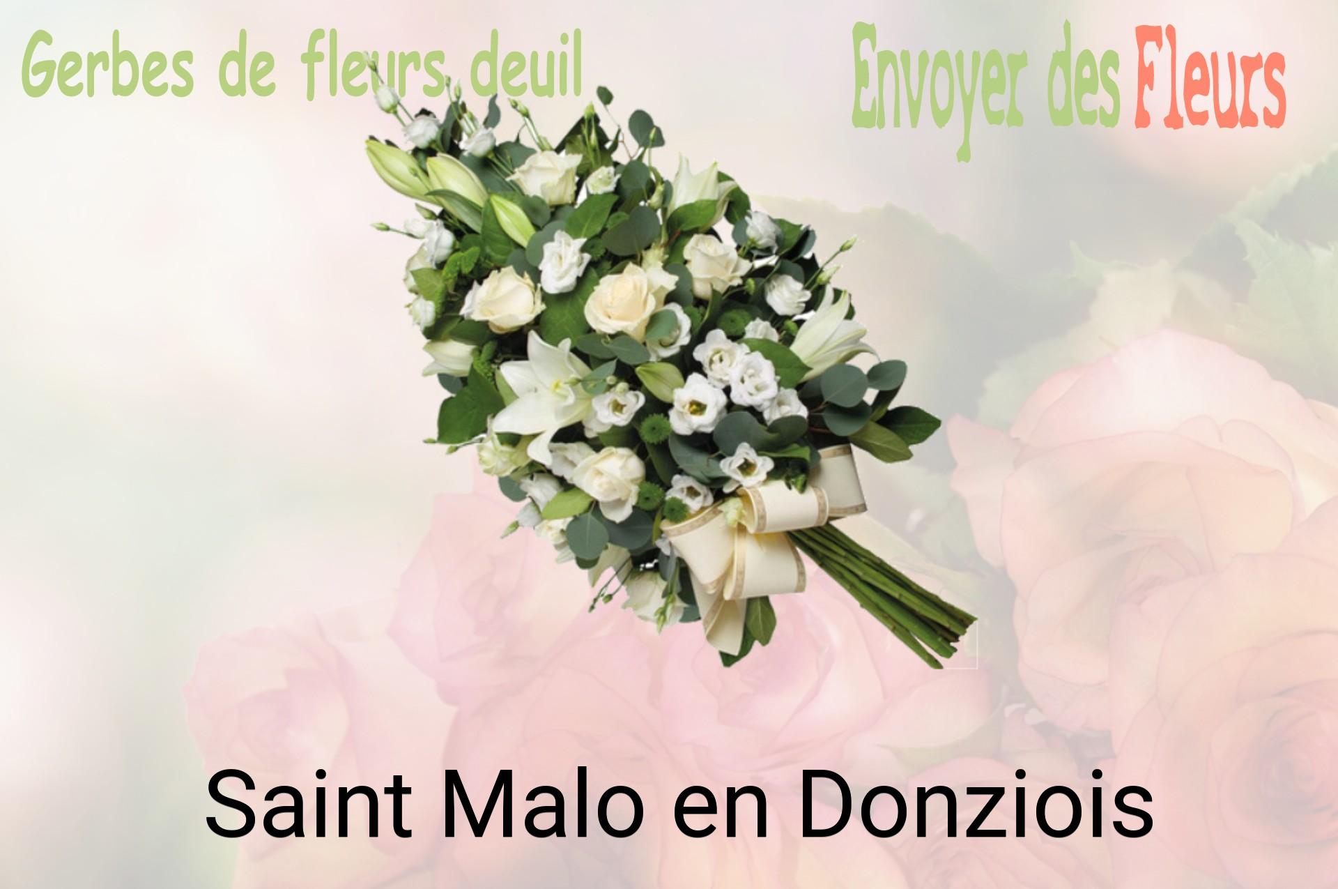 Gerbe de fleurs de deuil livrée à Saint-Malo-en-Donziois
